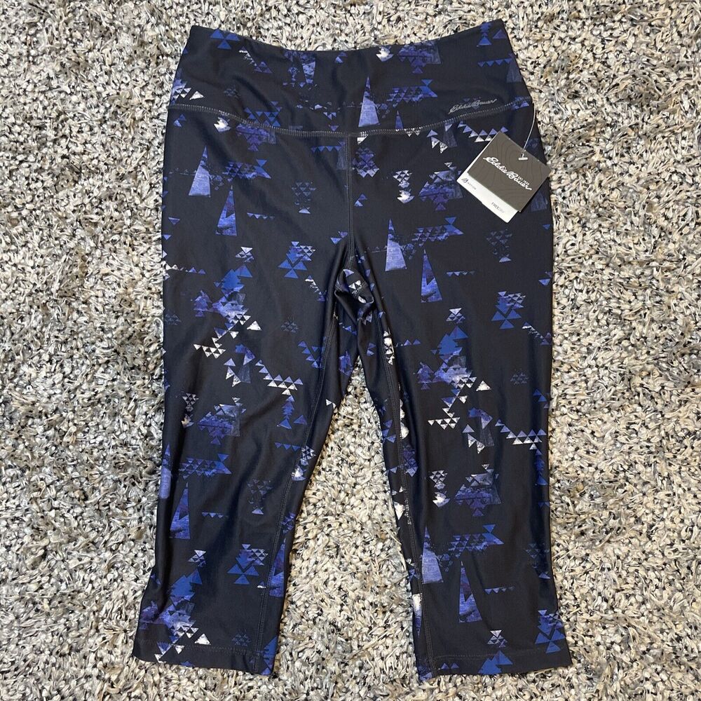 Eddie Bauer Small Hiking Outdoor Leggings Blue Size Small Capri Inseam 16